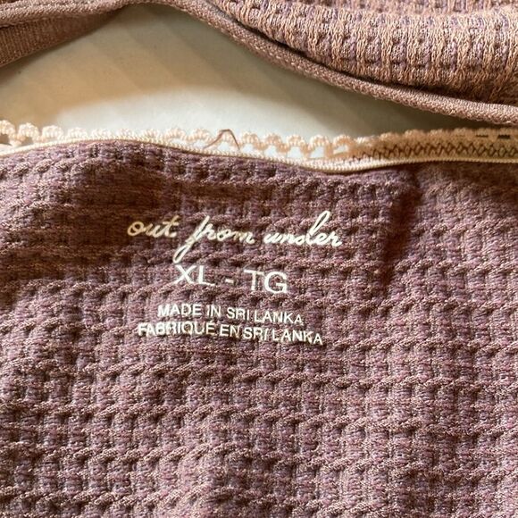 OUT FROM UNDER Bralette Urban Outfitters Brown Lace Bow X-LARGE - Picture 7 of 8